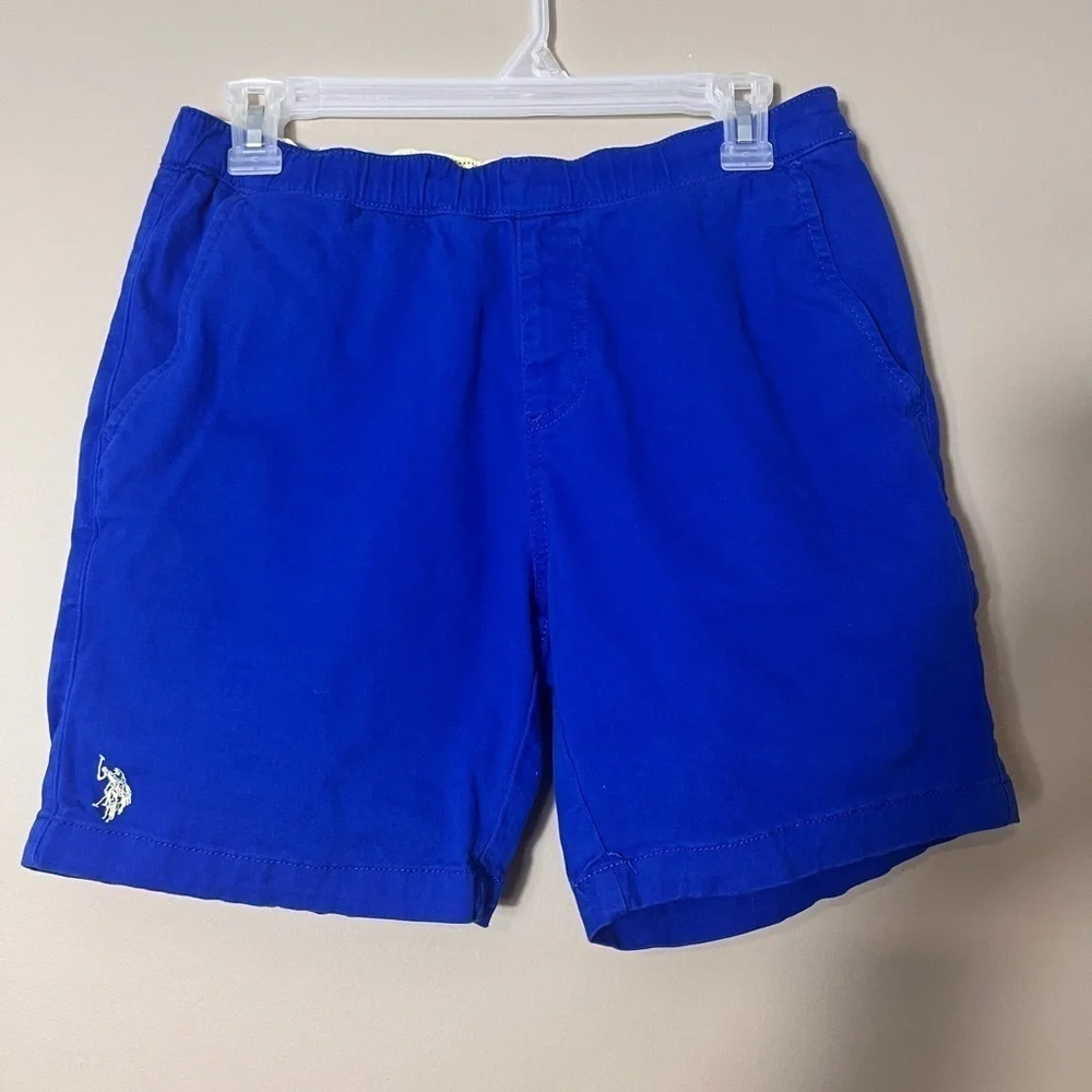 U.S. POLO ASSN. Men’s Stretch Pull On Chino‎ Short Elastic Waist Blue Size XS